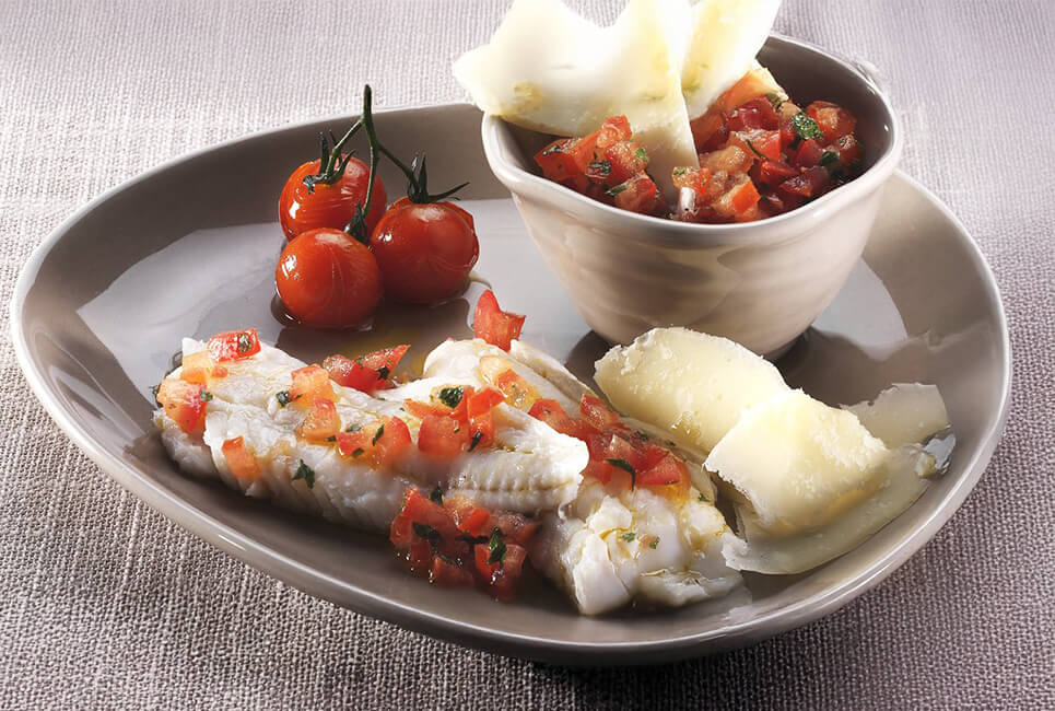 Filetti di merluzzo con ciliegini