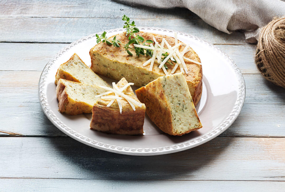 Torta salata di farro con Grana Padano DOP e ricotta