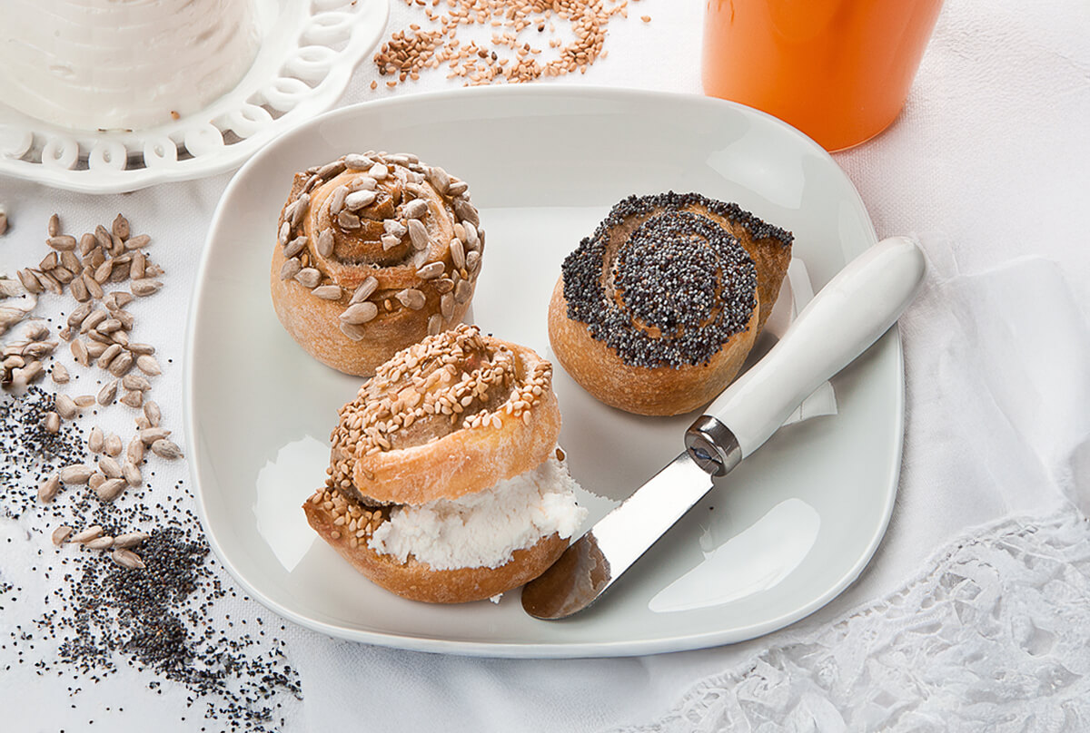 Colazione con spirali di pane