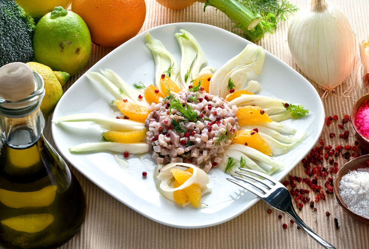 Tartare di pesce spada agli agrumi